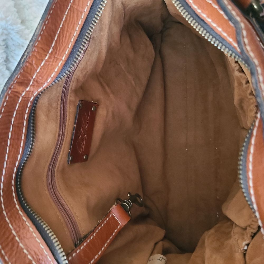 Patricia Nash Poppy‎ Tote in Burnished Tooled Gold - Picture 13 of 14
